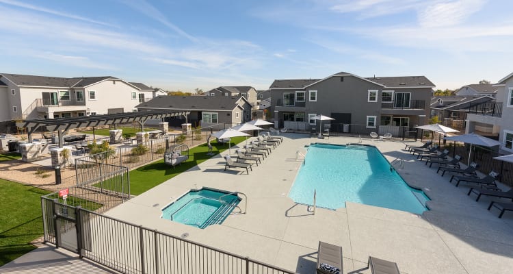 Pool area at Harmony at Hurley Farms in Tolleson, Arizona