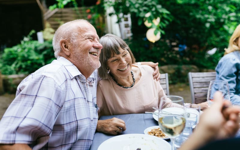 Couple dining at Grand Villa of Palm Coast in Palm Coast, Florida