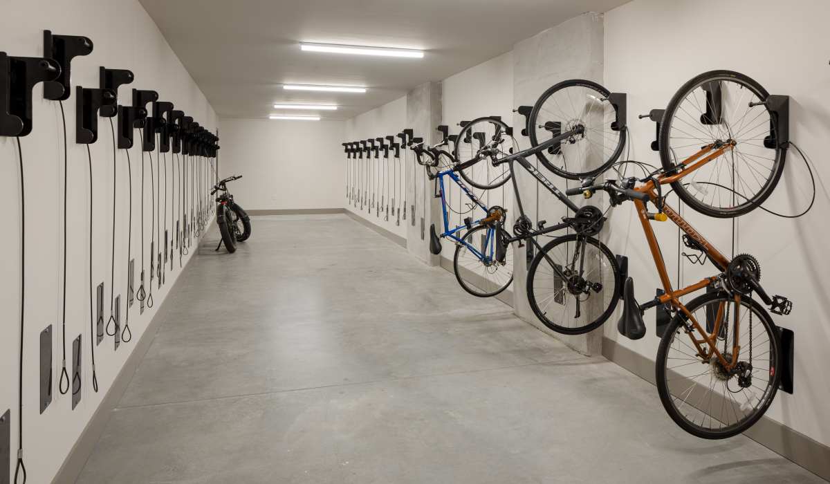 Bike storage area at Venable Durham Apartments in Durham, North Carolina