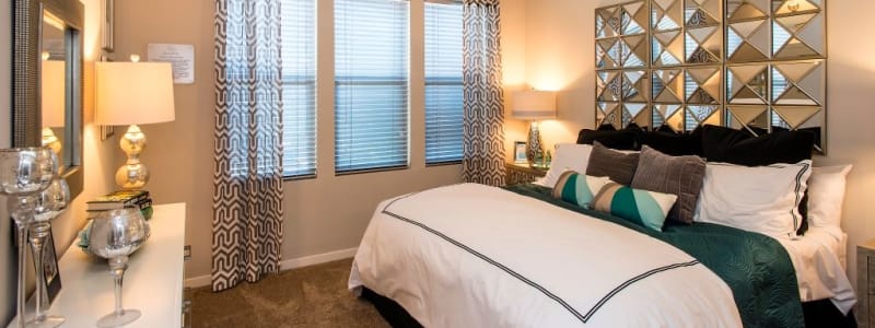 Spacious master bedroom at Luxe Scottsdale Apartments in Scottsdale, Arizona