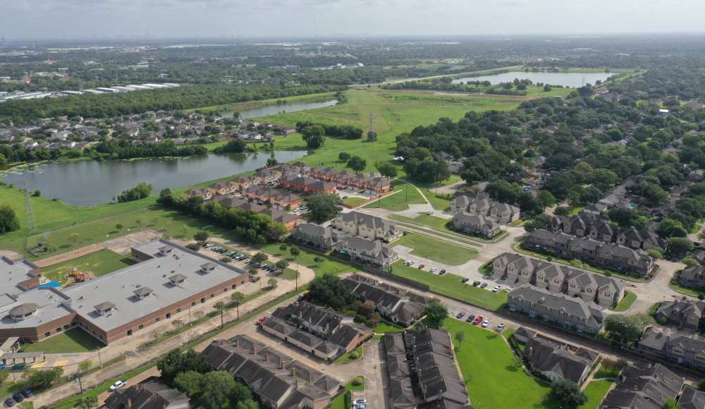 Aerial view of the commuity at Missouri City, Texas