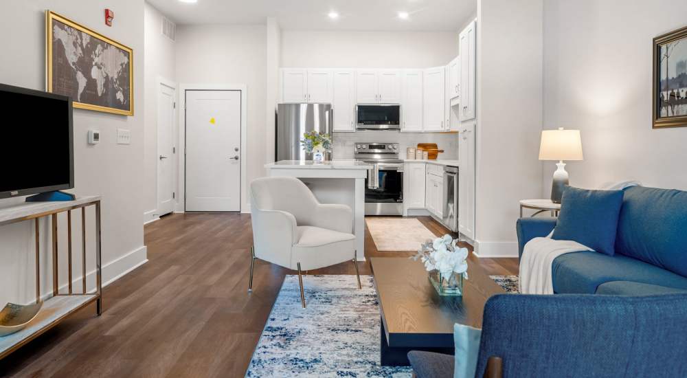 Well-furnished apartment with open kitchen at Meriden Place Apartments in Meriden, Connecticut