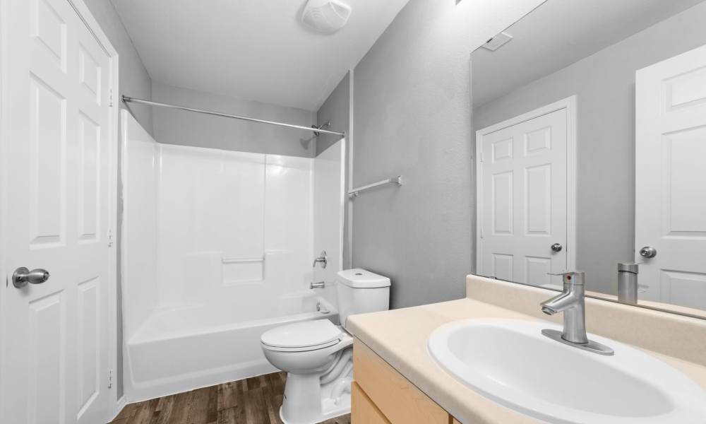 Bathroom with bathtub at Burkburnett Residences in Burkburnett, Texas
