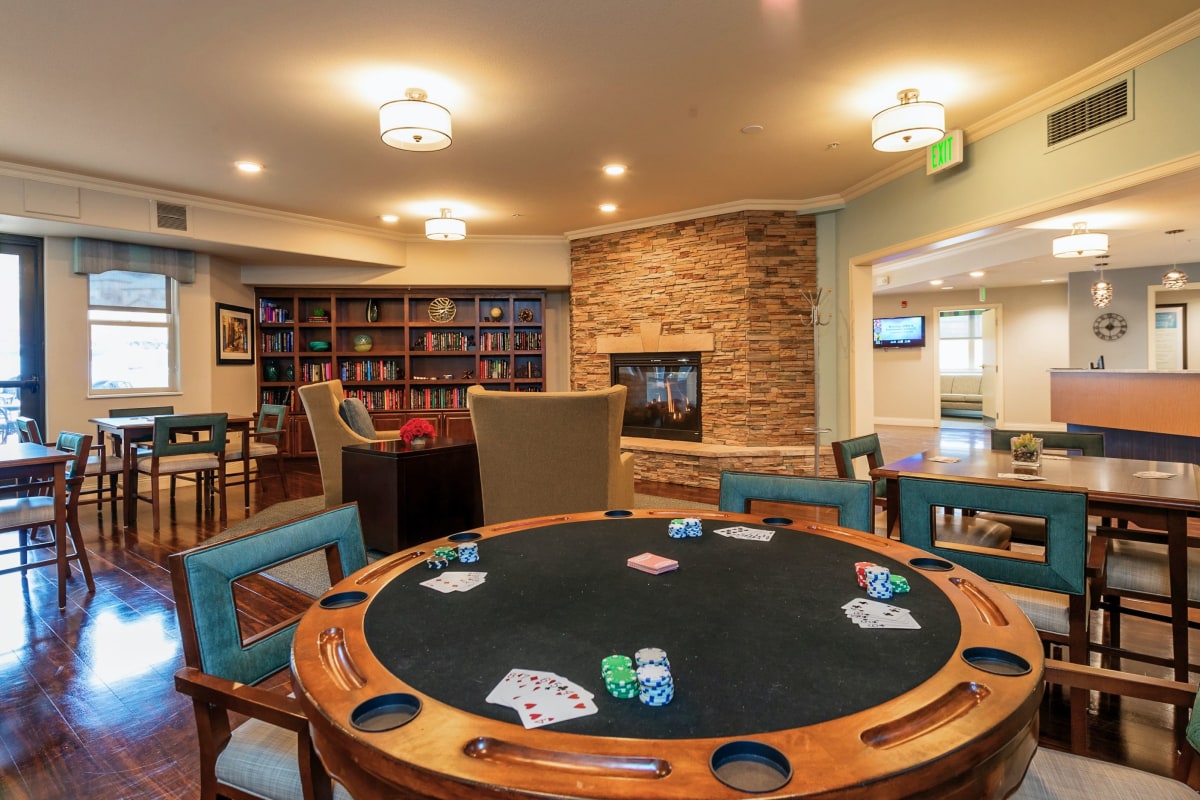 Game room at The Palisades at Broadmoor Park in Colorado Springs, Colorado