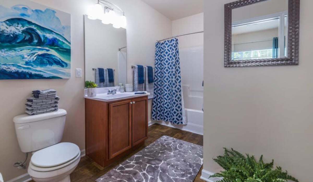 Bathroom with vanity unit at Palisades at New River in Hardeeville, South Carolina