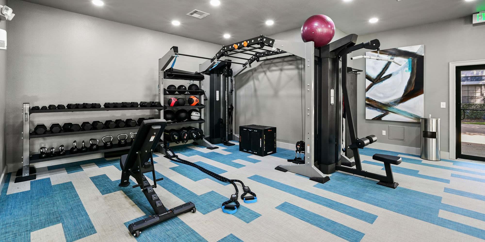 Fitness center at Seacrest in Katy, Texas