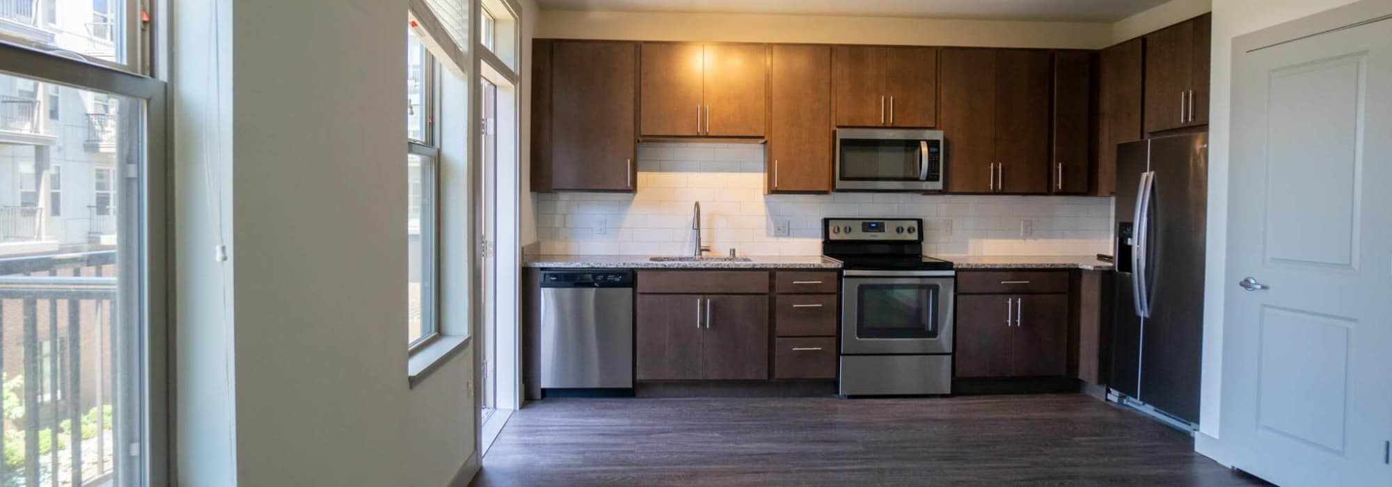 Modern kitchen suite at The Marling in Madison, Wisconsin