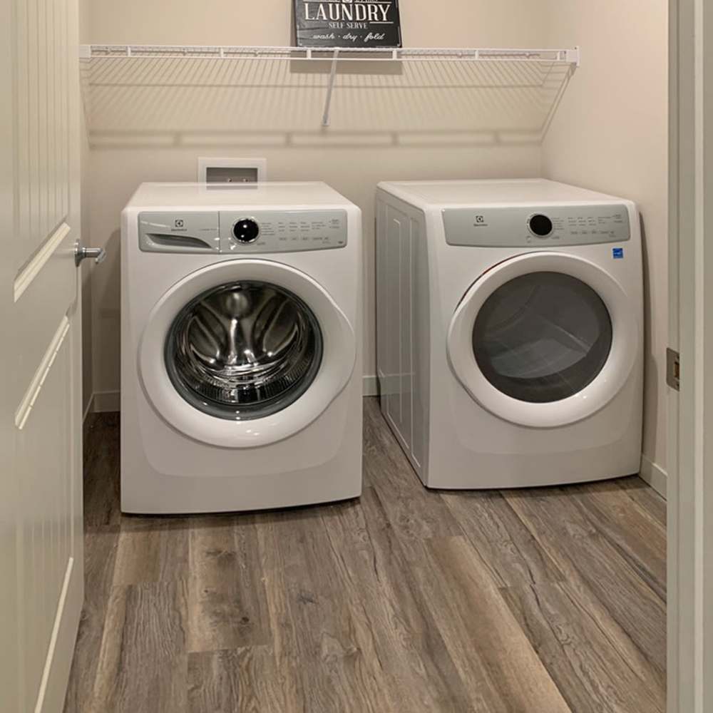 In-home washer and dryer at Depot on Main in Zimmerman, Minnesota