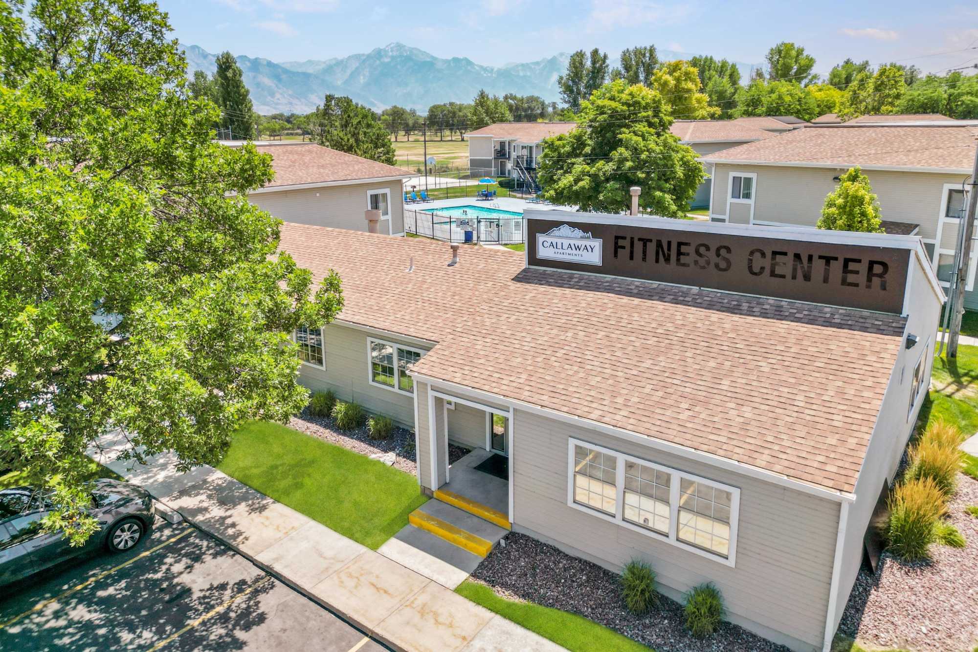 Fitness center at Callaway Apartments in Taylorsville, Utah