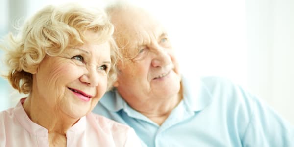 Resident couple looking on at Maple Ridge Care Center in Spooner, Wisconsin