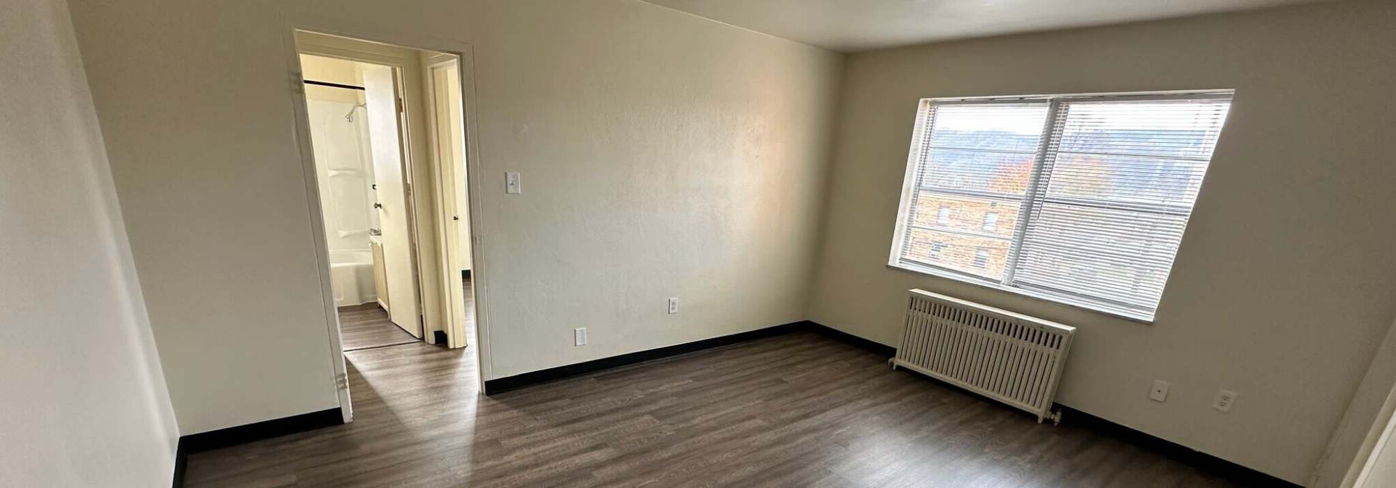 Bedroom with windows at Virginia Junction in Baden,Pennsylvania