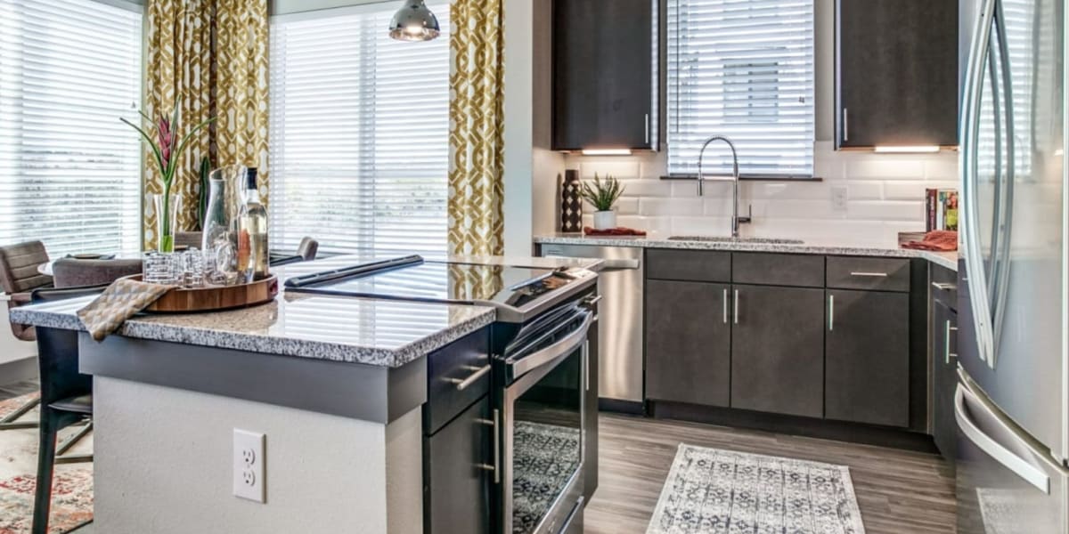 Rendering well setup kitchen at Oro Stone Oak in San Antonio, Texas