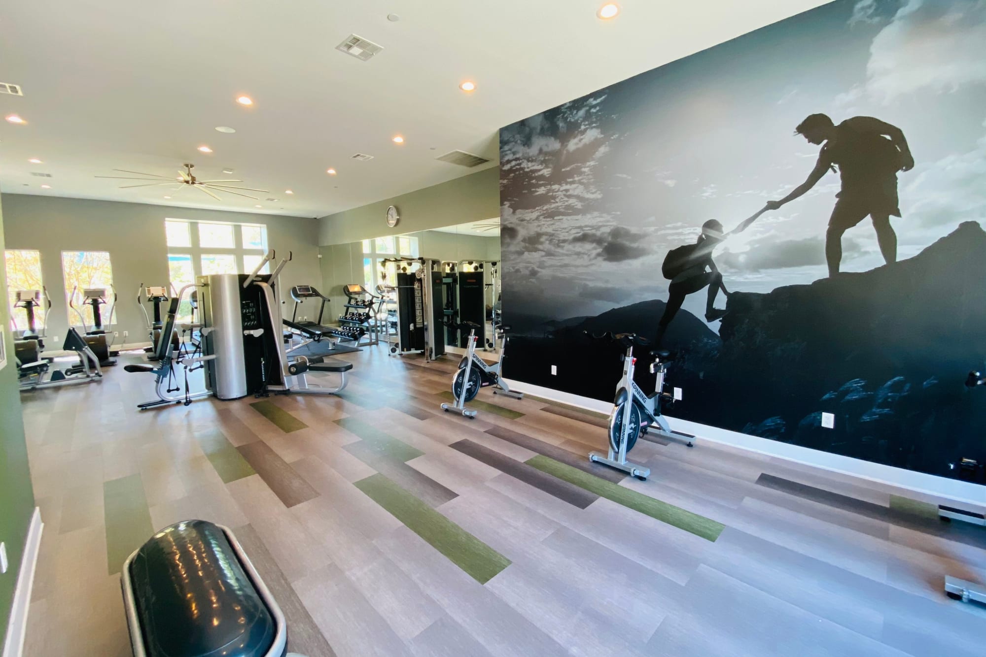 The fitness center at Palisades Sierra Del Oro in Corona, California