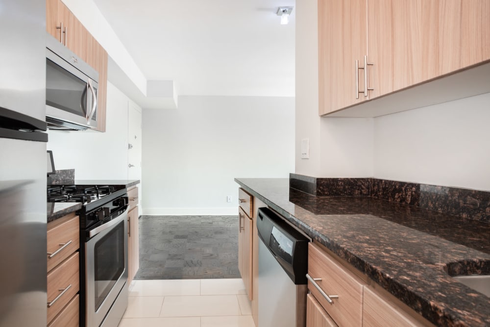 Model kitchen at Adams View in Washington, District of Columbia
