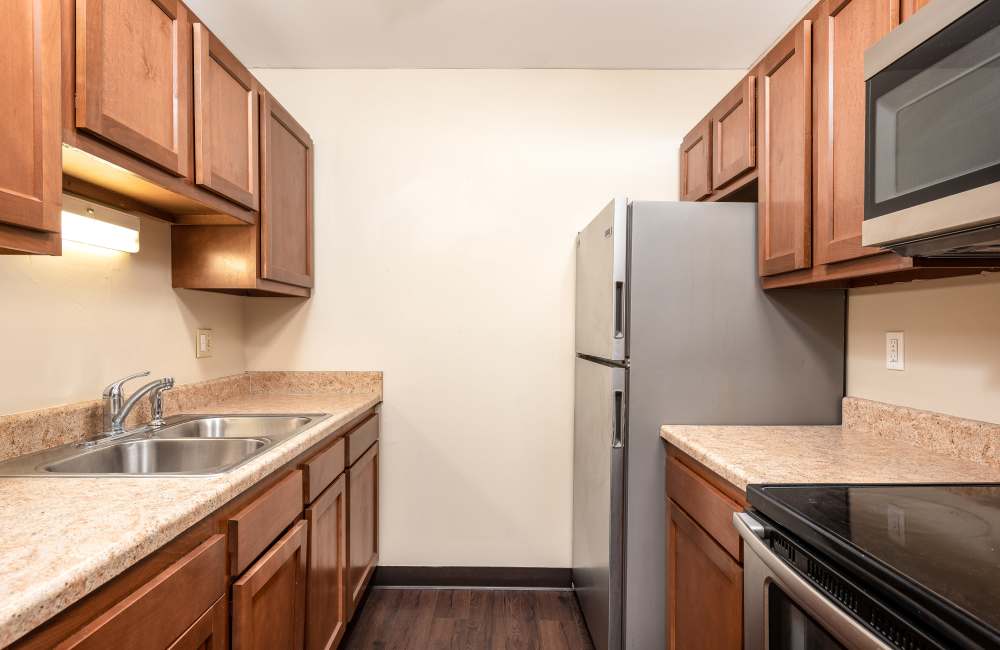 Upgraded kitchen at Birch Tree Apartments in Lansing, Michigan
