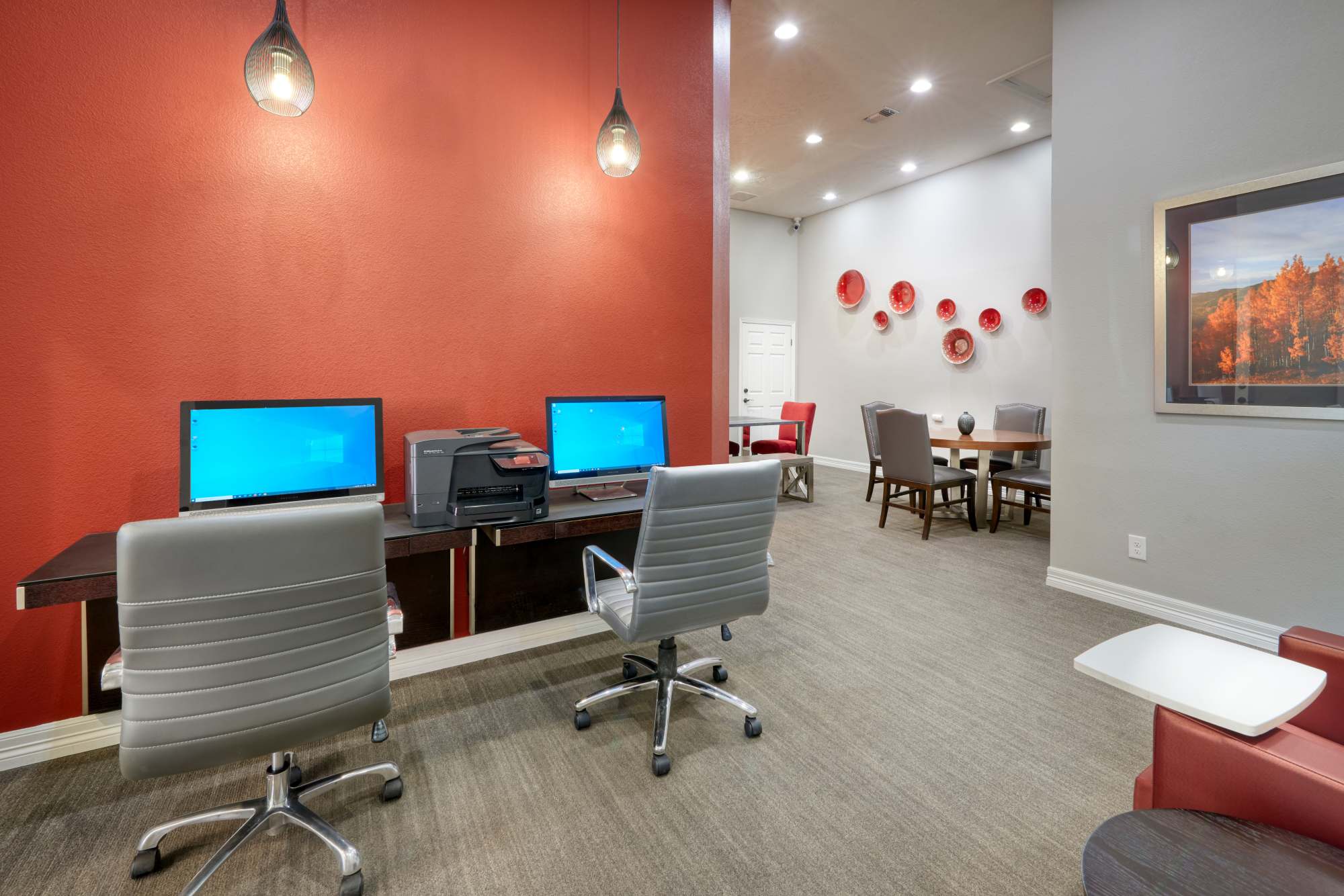 Business center at Promenade at Hunter's Glen Apartments in Thornton, Colorado