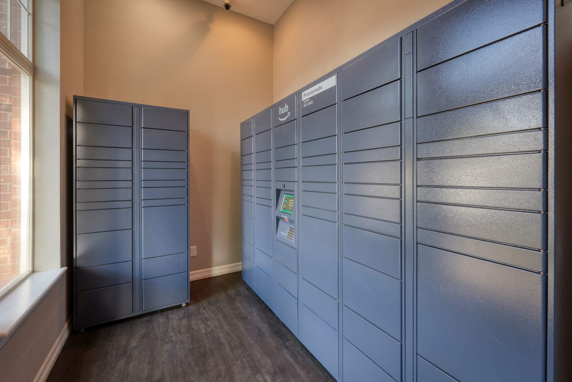 Package lockers at Promenade at Hunter's Glen Apartments in Thornton, Colorado