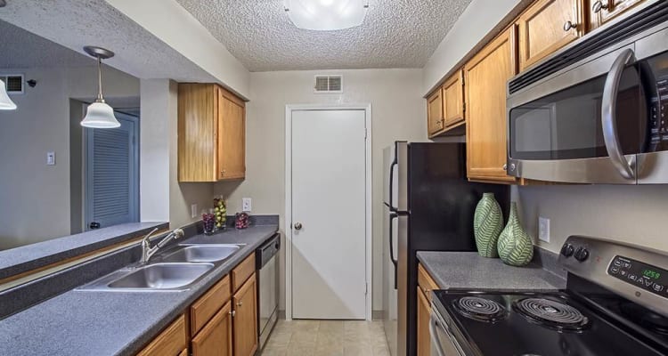 Kitchen at apartments in Pittsburgh, Pennsylvania