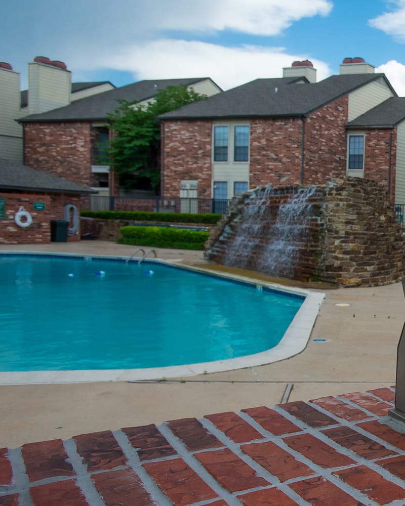 Resort style pool at Warrington Apartments in Oklahoma City, Oklahoma
