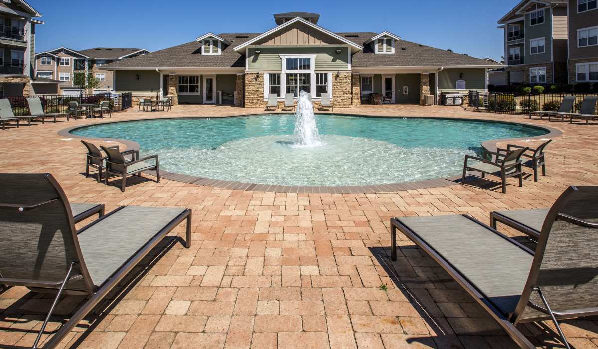 Sparkling swimming pool at Arch Street in Madison, Alabama