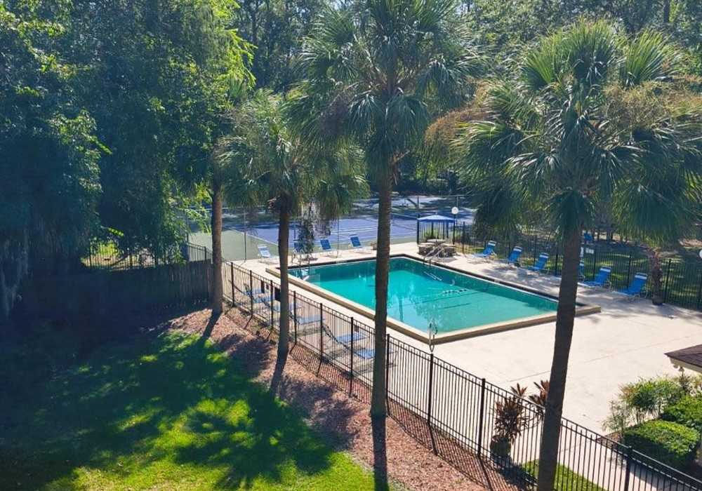 Community pool at Creekwood Apartments in Gainesville, Florida