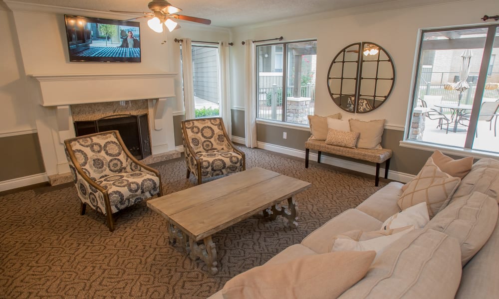 Spacious clubhouse at Cimarron Pointe Apartments in Oklahoma City, Oklahoma