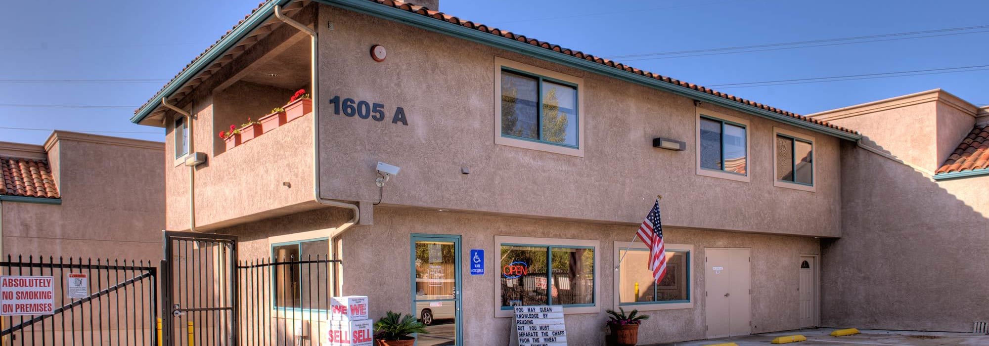 Branding on the exterior of Olivenhain Self Storage in Encinitas, California