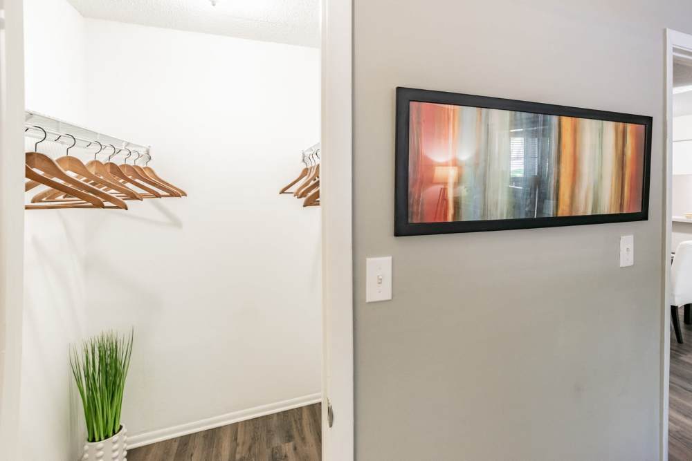 Spacious walk-in closet at Legend Oaks in Tampa, Florida