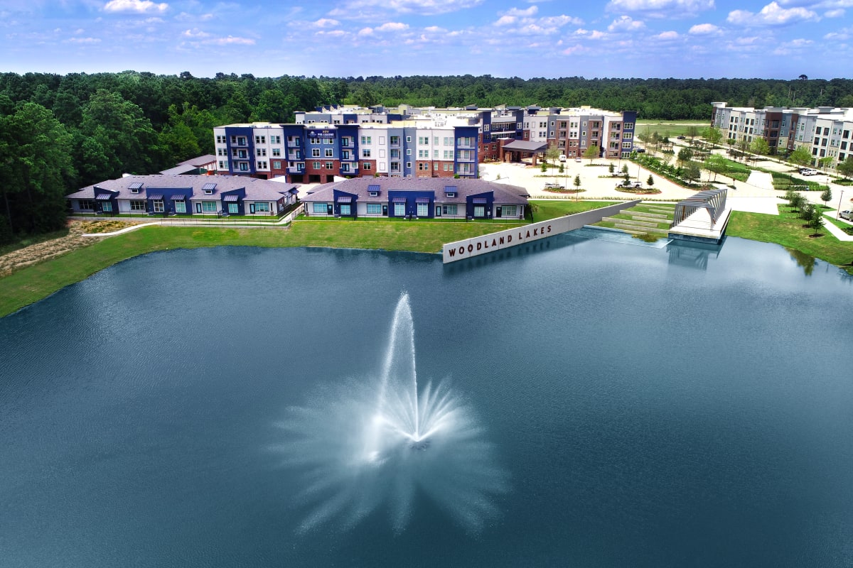 Lake at Watermere at Woodland Lakes in Conroe, Texas.