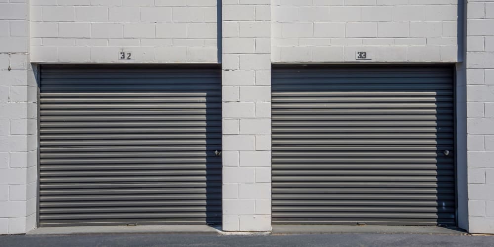 Exterior units at StorQuest Economy Self Storage in Centerville, Ohio