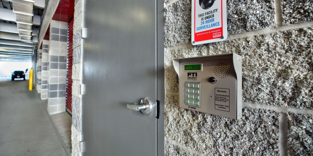 Keypad entrance at Trojan Storage of Glendale in Glendale, California