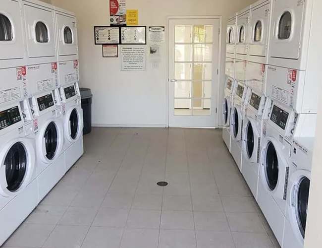 Laundry facility at Villa Esperanza in Avenal, California