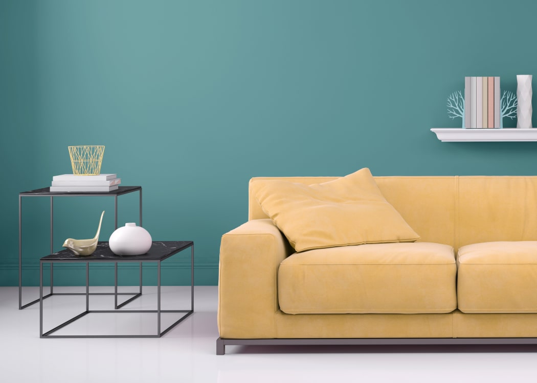 Model living room at City Center Apartments
