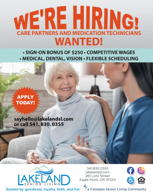 we're hiring at Lakeland Senior Living