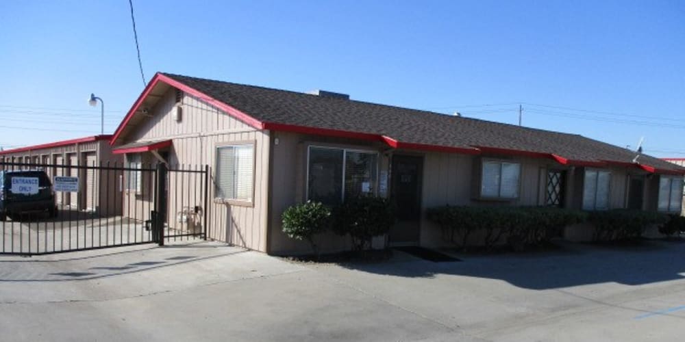 Exterior of the main entrance at StorQuest Self Storage in Ripon, California