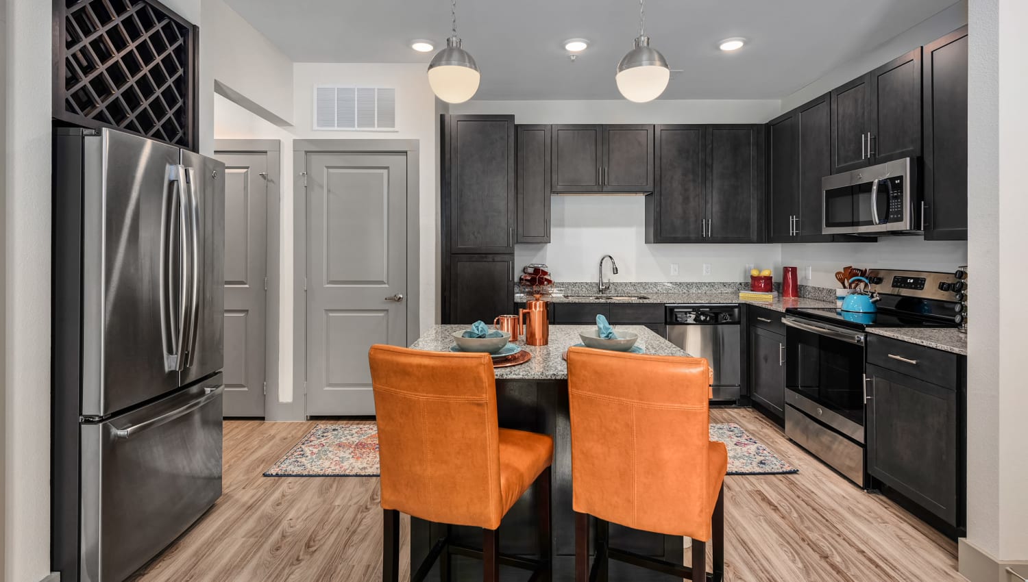 Large model kitchen at Rocket Pointe in Durango, Colorado