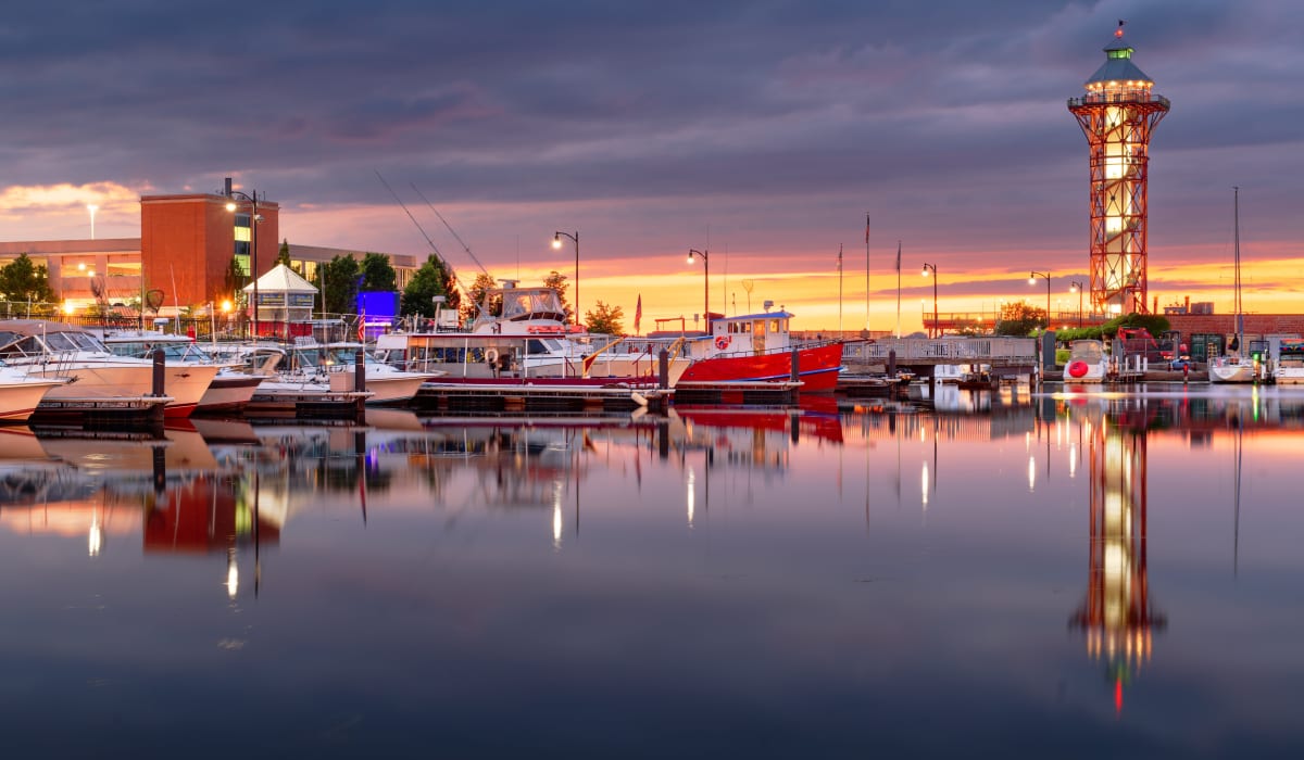 Lake view near Hudson Lofts in Erie, Pennsylvania