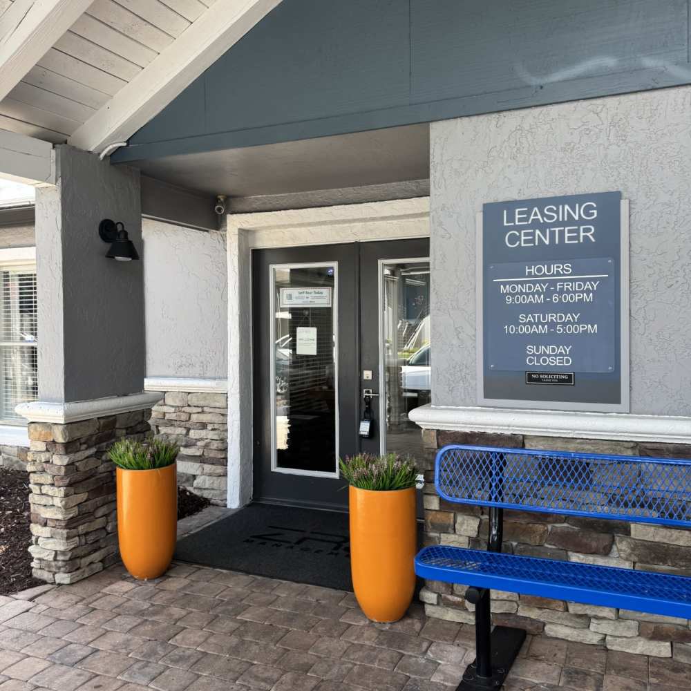 Exterior clubhouse building view at Parke East in Orlando, Florida
