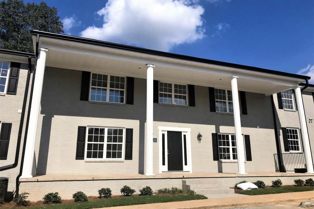 Community apartment with large window at Midtown Square Chattanooga Apartments in Chattanooga, Tennessee