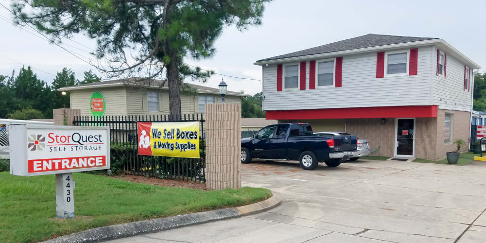 Brnading and signage in front of StorQuest Self Storage in Gainesville, Florida