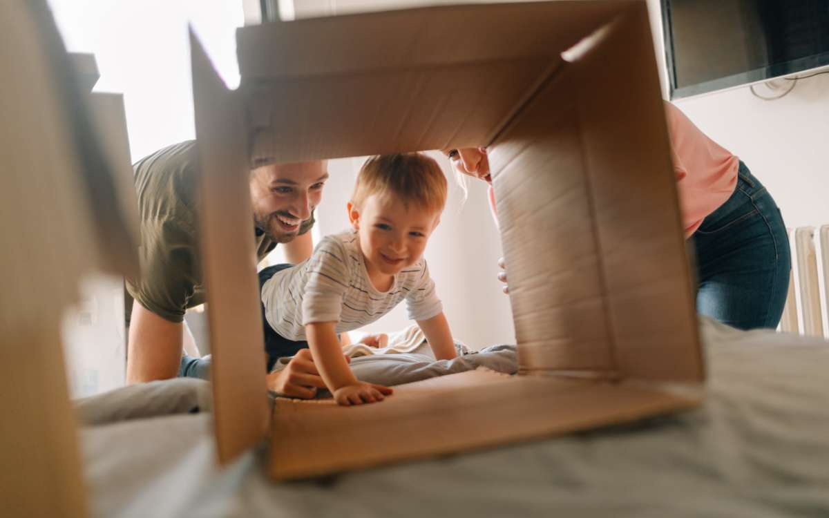 Happy family in their home at Dundalk Village in Dundalk, Maryland