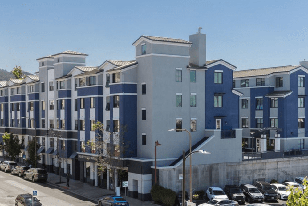 Exterior view of our luxury community at K Street Flats Apartment Homes in Berkeley, California