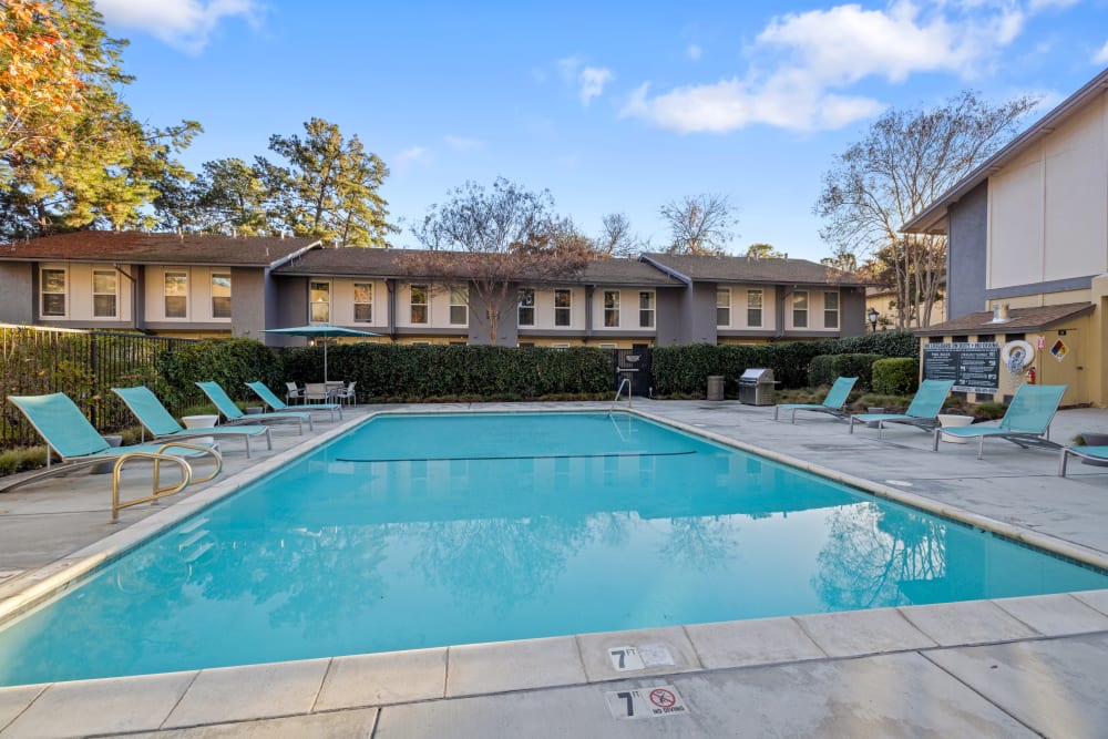 Inviting pool area at Montecito Apartments in Santa Clara, California