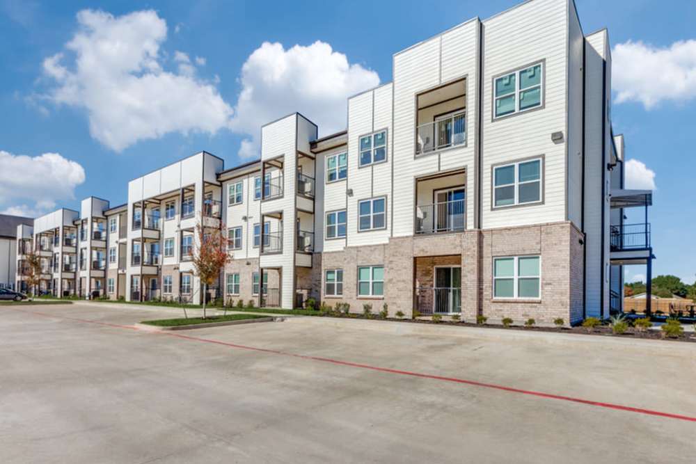 Car parking space infront of the apartments at The Trail Lakes in Fort Worth, Texas