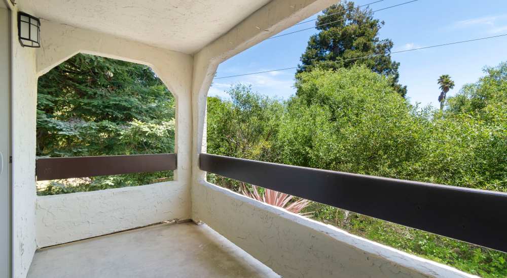 Private patio at Mission Gardens in Santa Cruz, California