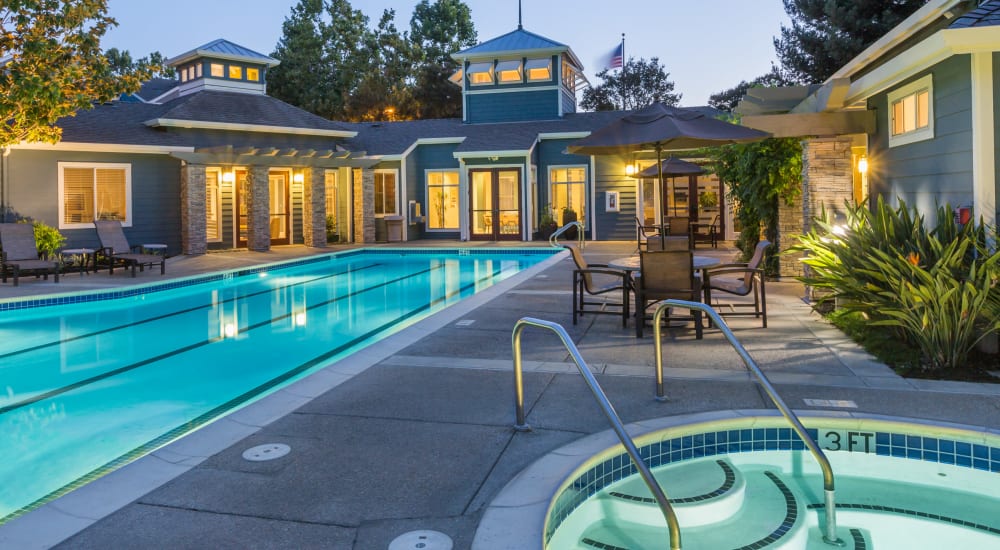 Swimming pool at Watermark Place in Fremont, California