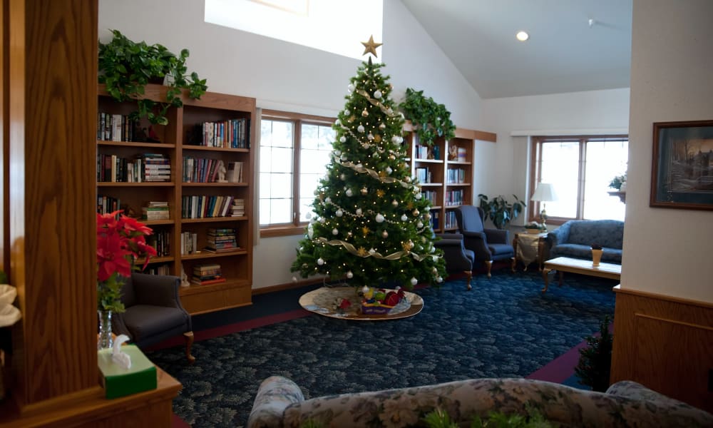 Resident library at Ingleside Communities in Mount Horeb, Wisconsin