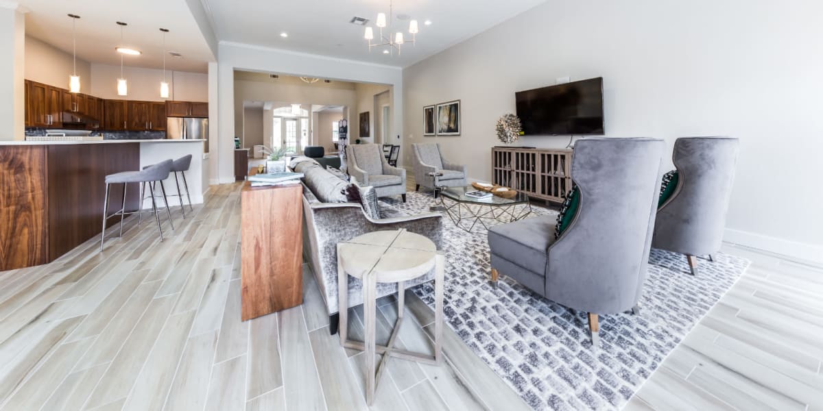 Interior community area at Marquis at Cinco Ranch in Katy, Texas