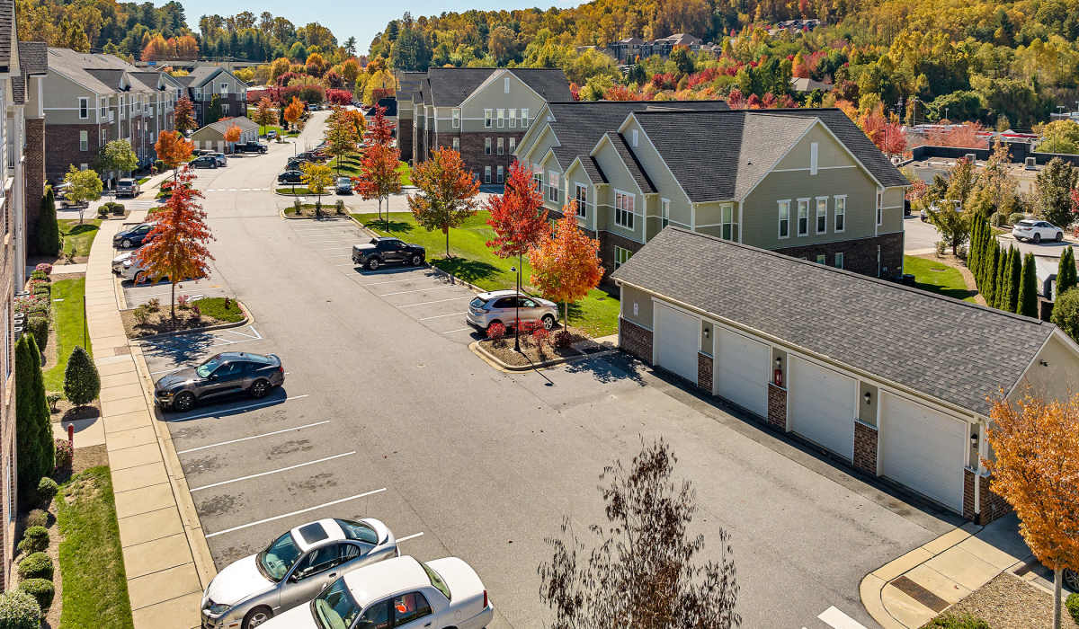 Street view of apartments at Palisades of Asheville in Asheville, North Carolina