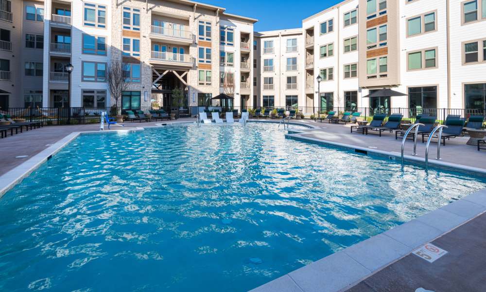 Saltwater swimming pool near The Reserve at Patterson Place in Durham, North Carolina